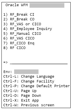 RF Menu