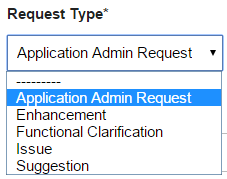Application Admin Request Type