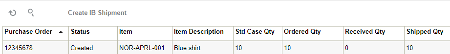 Viewing the PO Details