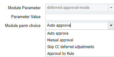 Deferred Approval Mode Parameter
