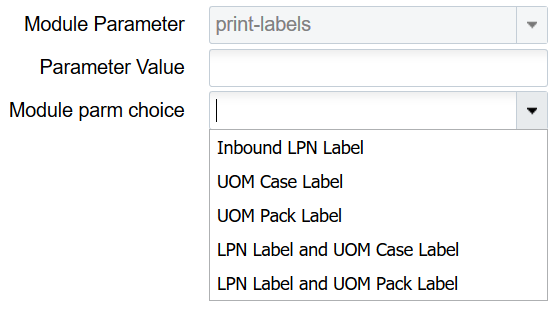 Edit print-labels Parameter