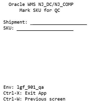Mark SKU for QC