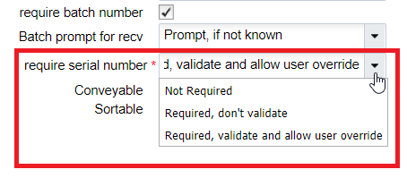 Non-Cartonized Receiving for Serial number prompt