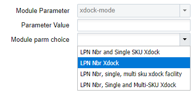 Selecting a Cross Dock Mode