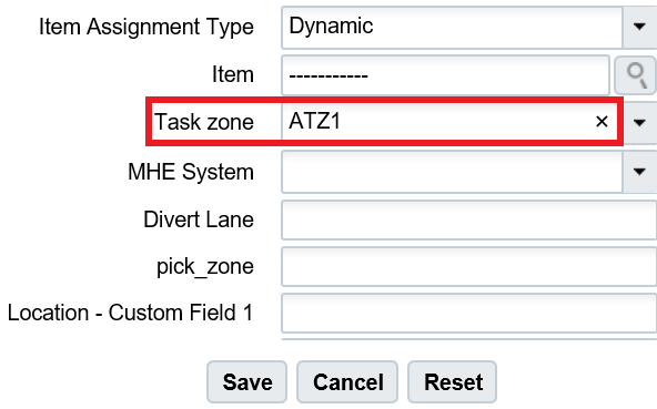 Adding a Task Zone from Location UI