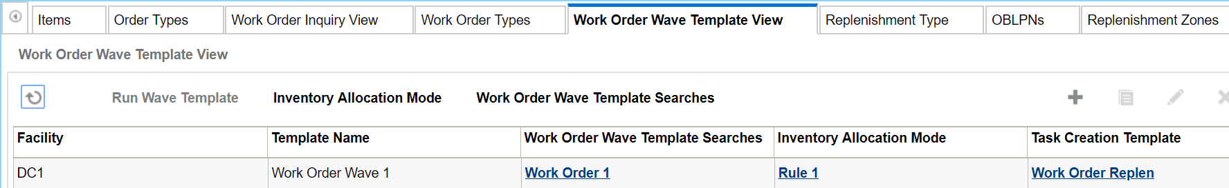 work order wave template