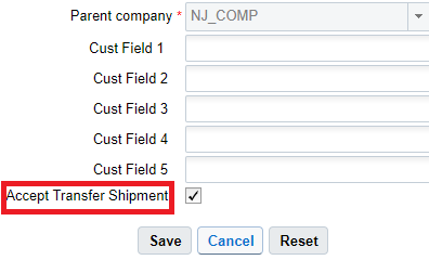 Accept Transfer Shipment Flag