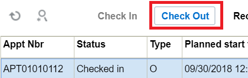 Checking out an Appointment from a Dock