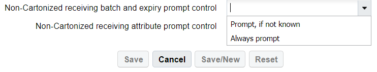 Configuration Fields for Non-Cartonized ASN