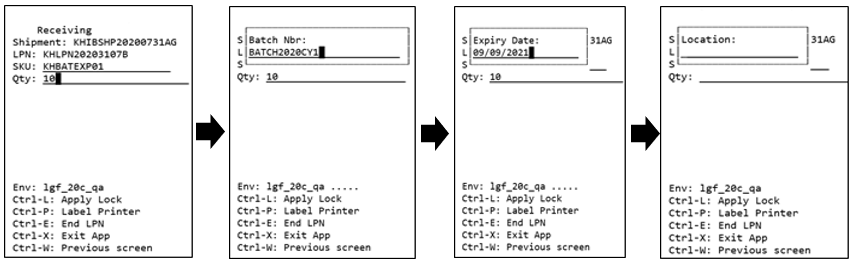 Prompt for batch/expiry date for single SKU for non-cartonized