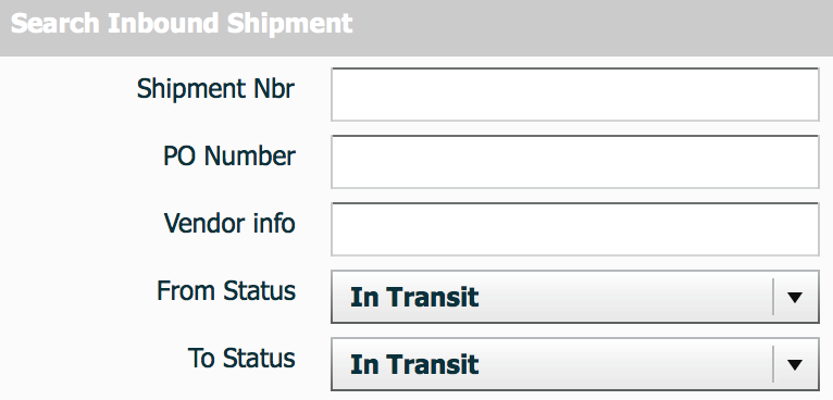 Filtering ASNs by status "In Transit"