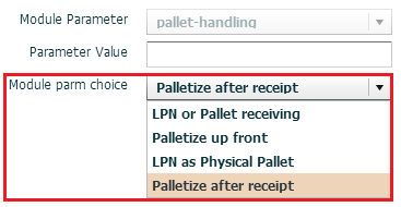 Module parm choice