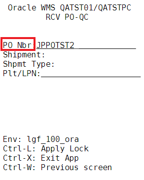 PO Number Prompt