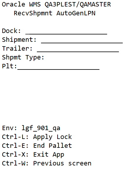 SKU Scan screen