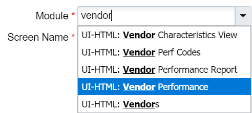 Vendor Performance