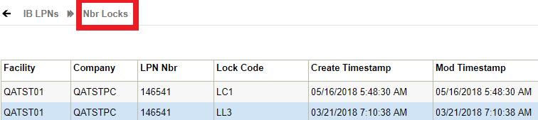 Display of the Lock Codes for a Sample Container