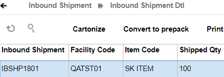 Inbound Shipment Dtl