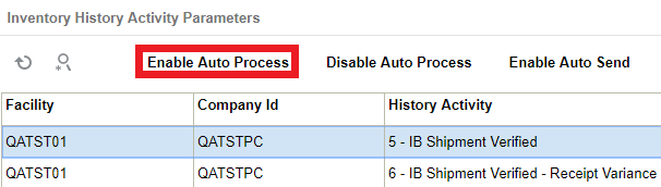 enable auto process