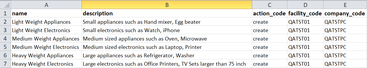 XLS/CSV Format