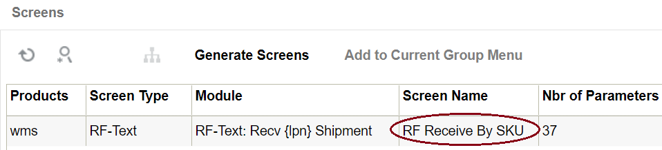 Configure Screen
