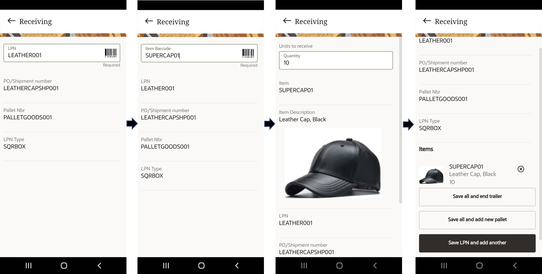 Receiving in LPN Mode