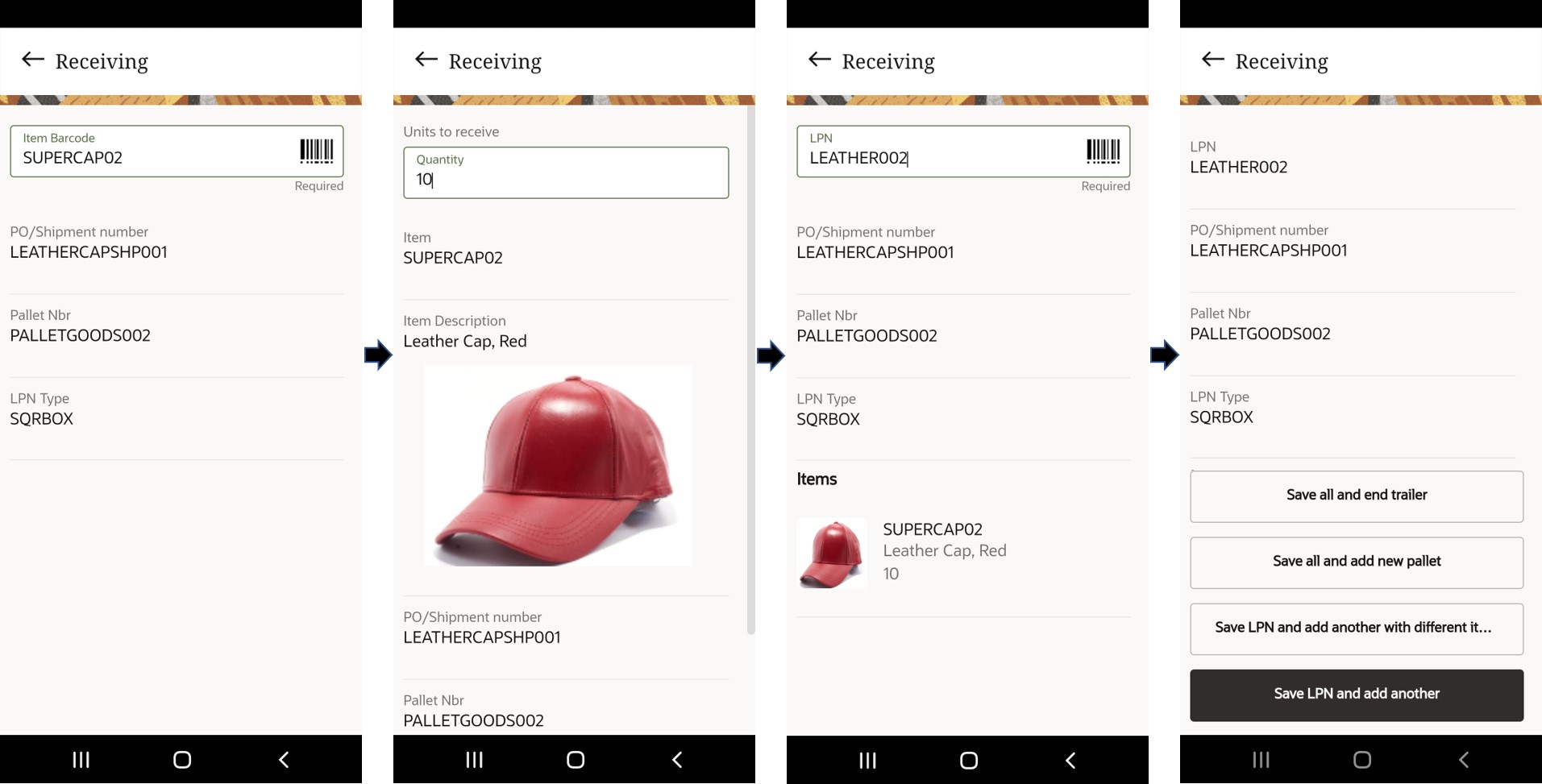 SKU mode transaction