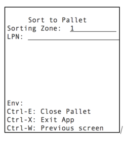 Sort to Pallet