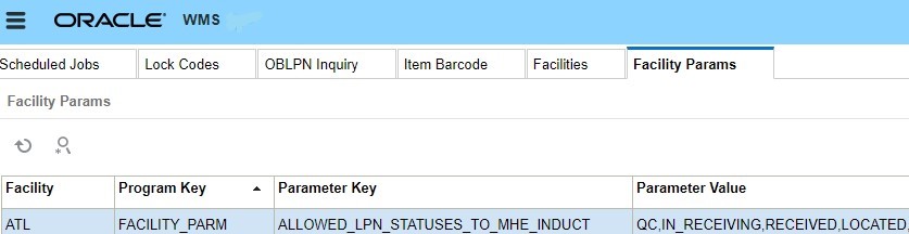 Facility Parameters