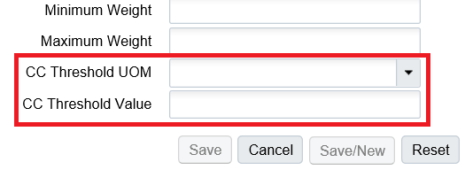 Configuring CC Threshold in Location