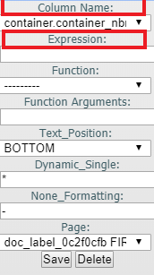 Column Name and Expression