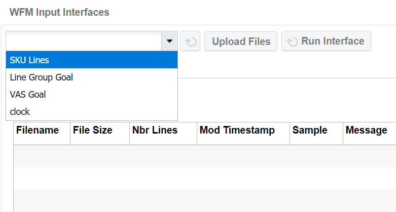 WFM Input Interfaces