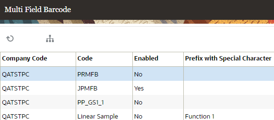 Multi Field Barcode Tab