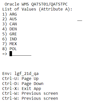 List of Values