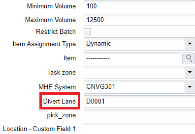 Location UI - Divert Lane