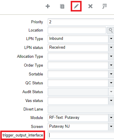 MHE Route Instruction Configuration