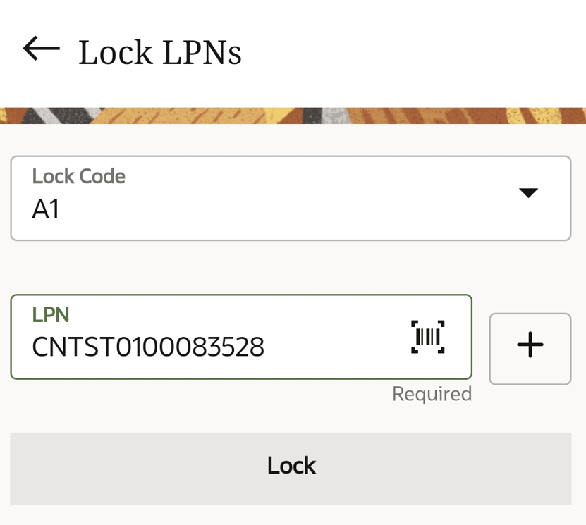 Lock LPN