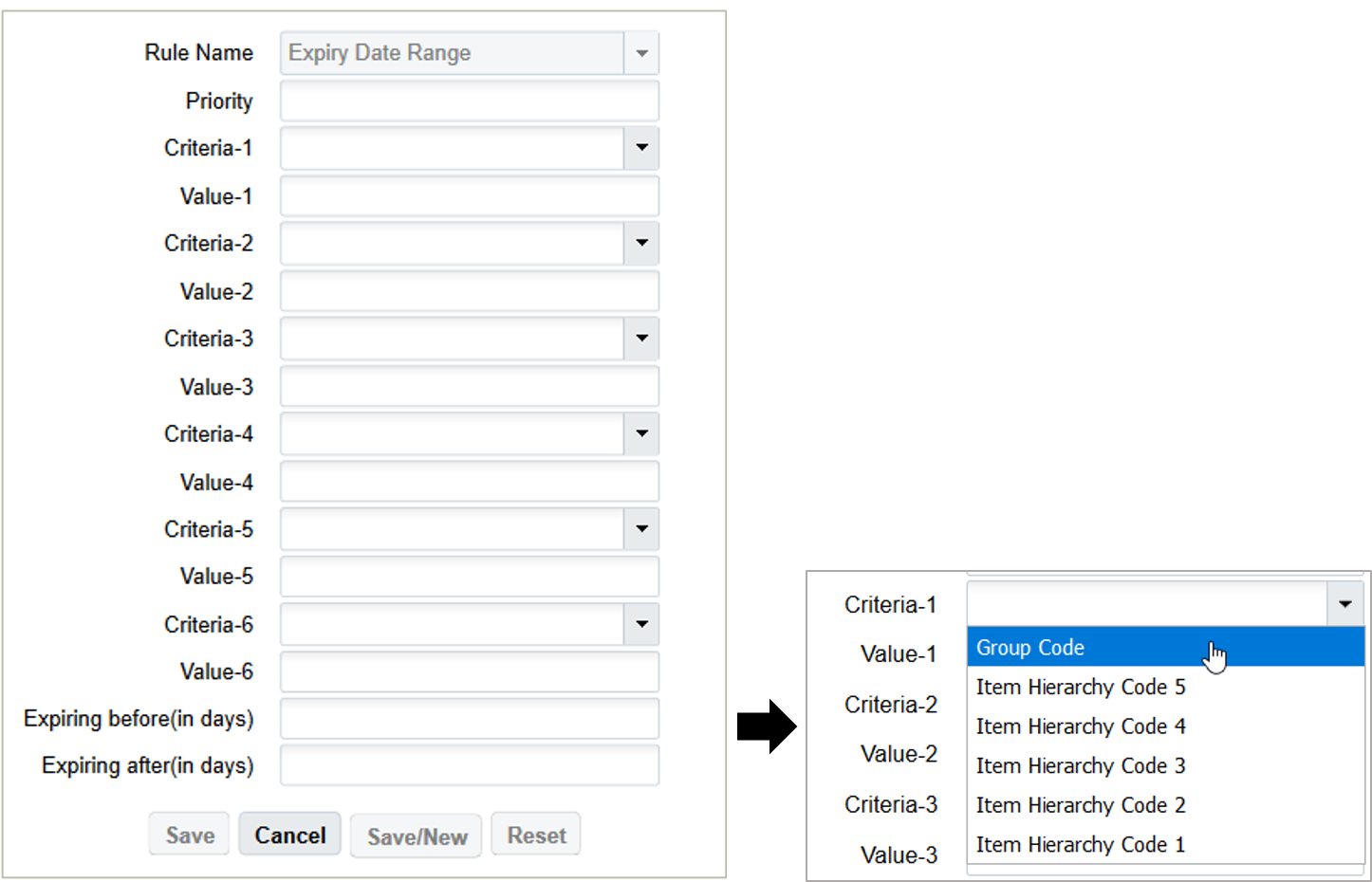 Expiry Date Range Parameter