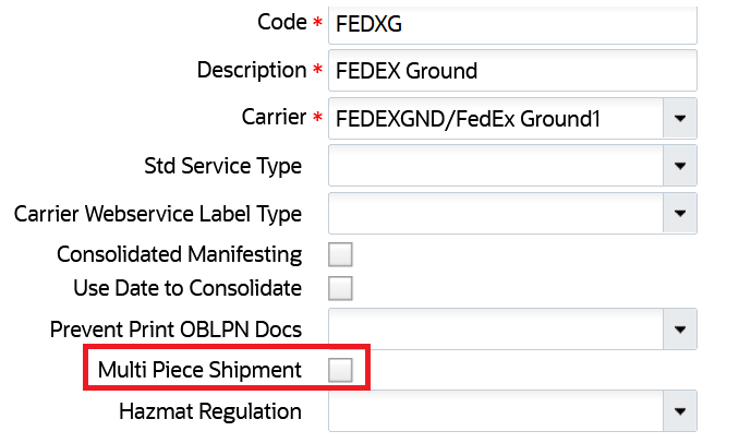 Multi Piece Shipment