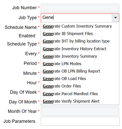 Generate Job Type