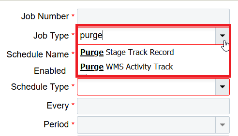 Purge Job Type