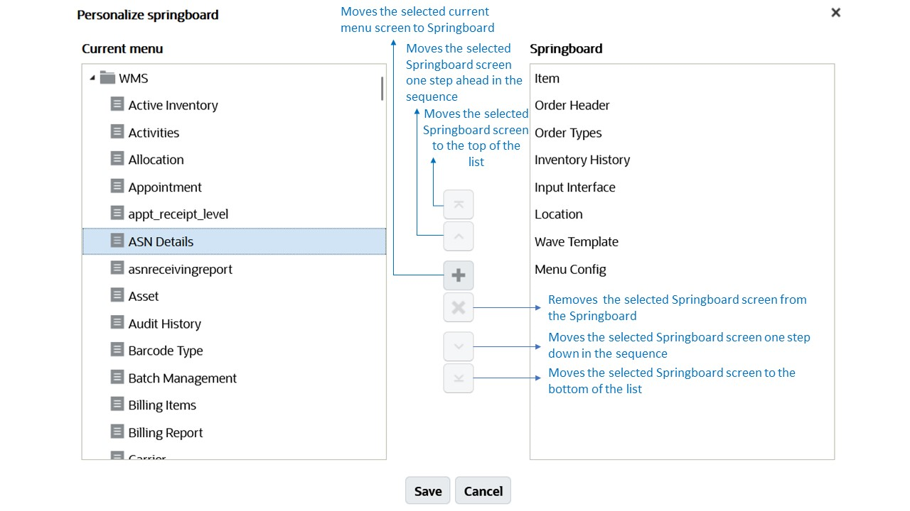Personalize Springboard