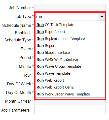 Run Job Type