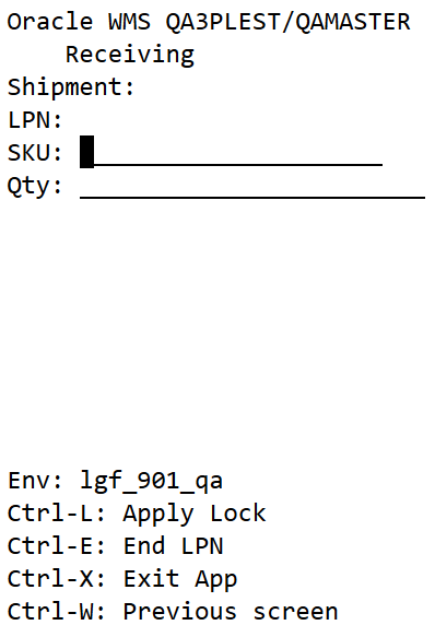 RF Shipment/RF Load Option