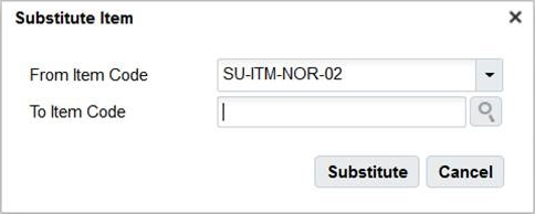 Substitute Item
