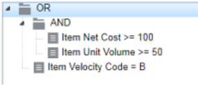 SQL Selection Rule Tree