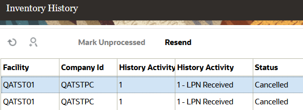 Cancelled Status