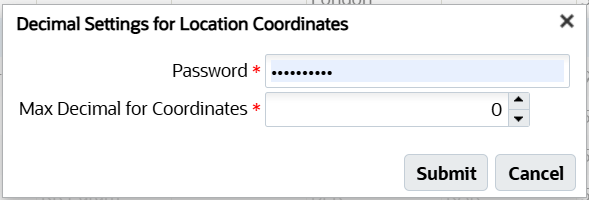Decimal Setting for Location Coordinates