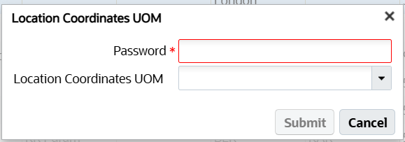 Location Coordinate UOM