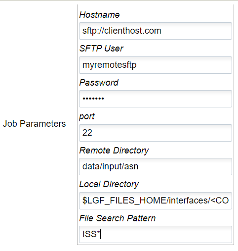 SFTP Get File Job Type