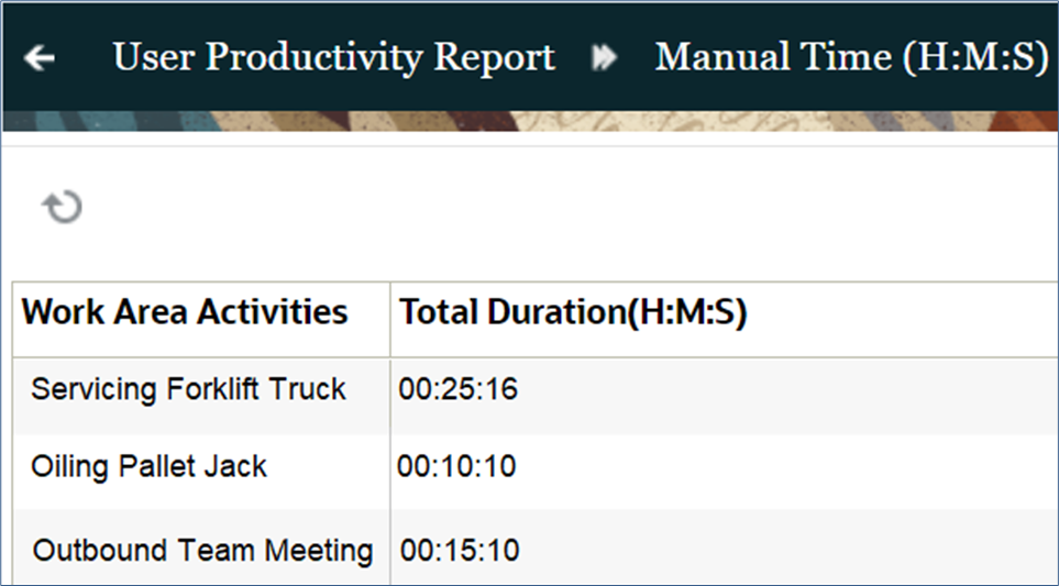 User Productivity Report Manual Time